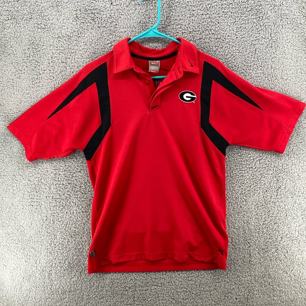 Nike Team Polo Red University of Georgia‎ Men's Sz Small